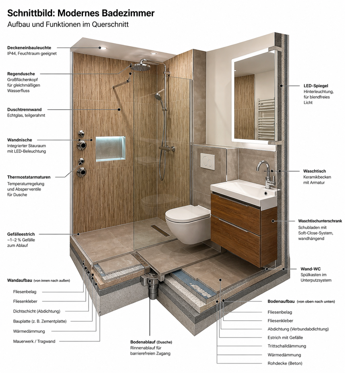 Schnittbild Badezimmer